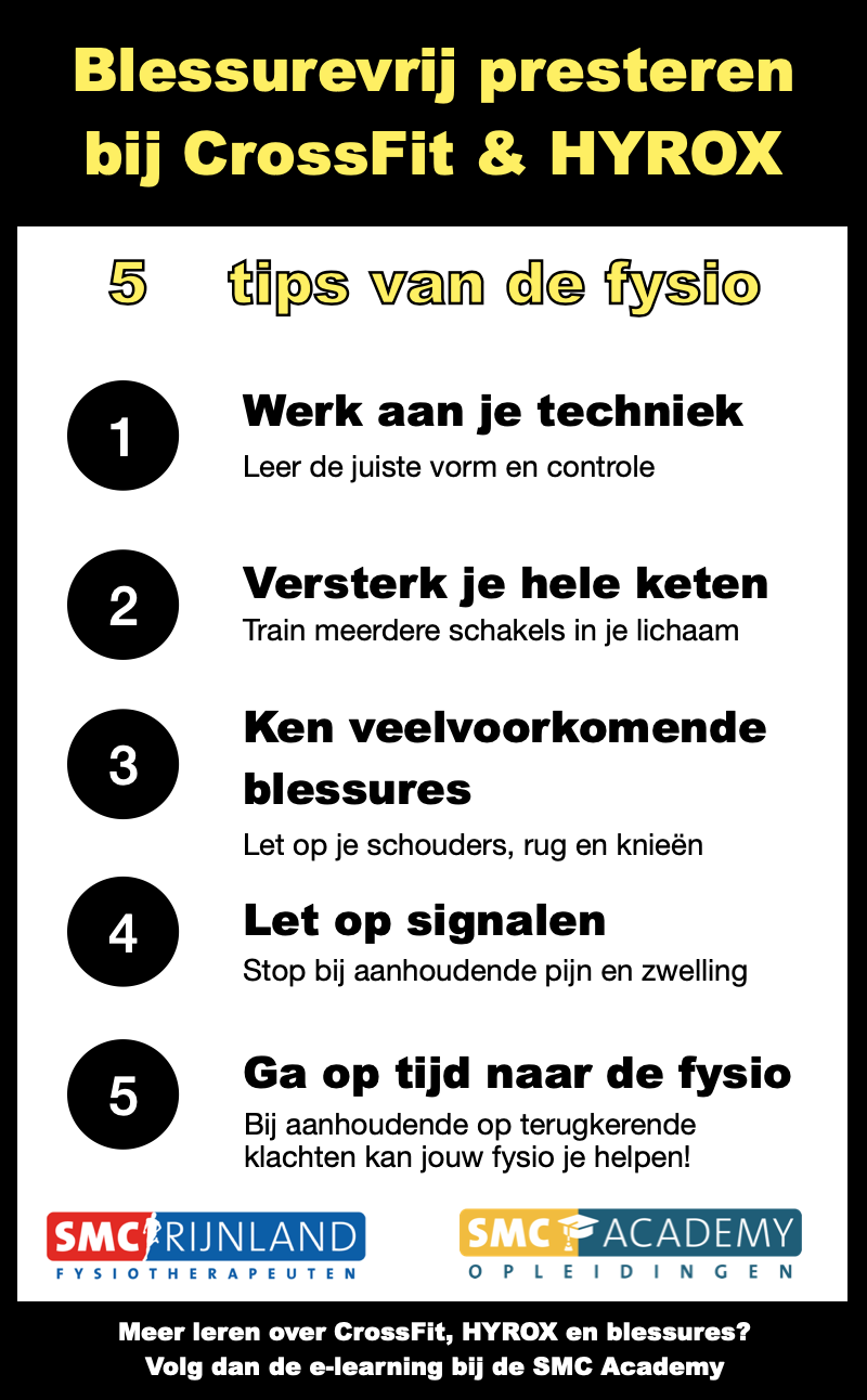 CrossFit & HYROX blessures tips van de fysio
